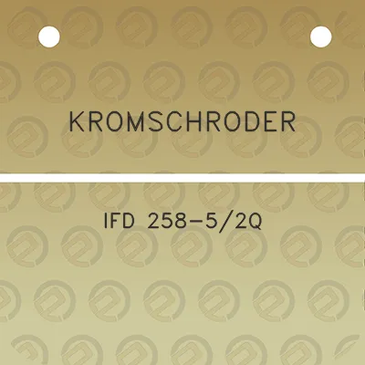 kromschroder-ifd-258-52q