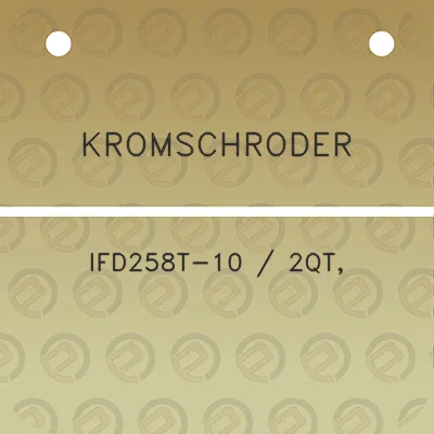 kromschroder-ifd258t-10-2qt