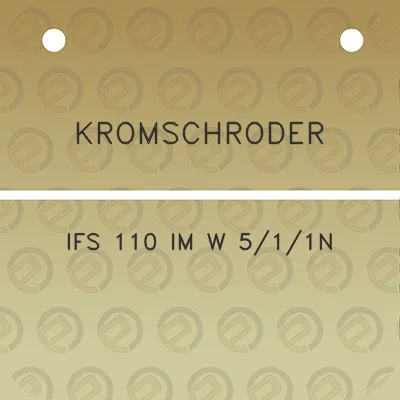 kromschroder-ifs-110-im-w-511n