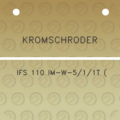 kromschroder-ifs-110-im-w-511t