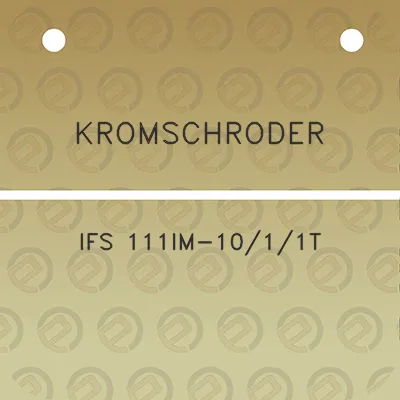 kromschroder-ifs-111im-1011t