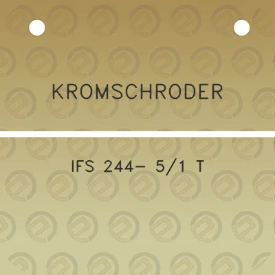 kromschroder-ifs-244-51-t