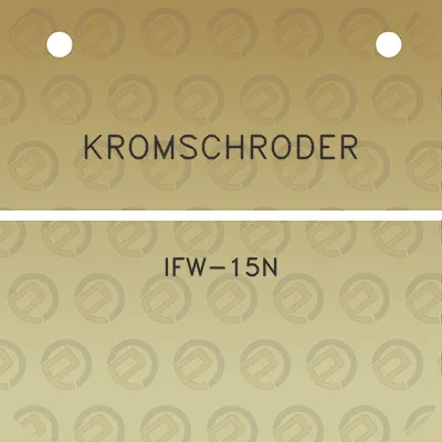 kromschroder-ifw-15n