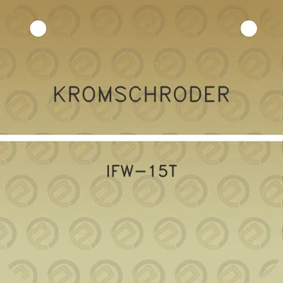 kromschroder-ifw-15t