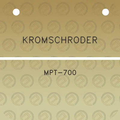 kromschroder-mpt-700