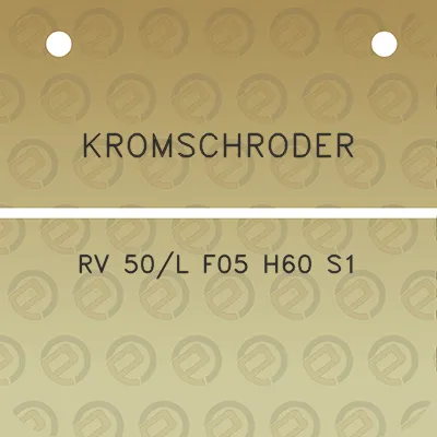 kromschroder-rv-50l-f05-h60-s1