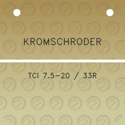 kromschroder-tci-75-20-33r