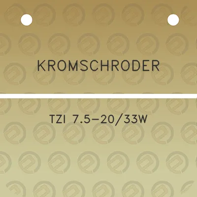 kromschroder-tzi-75-2033w