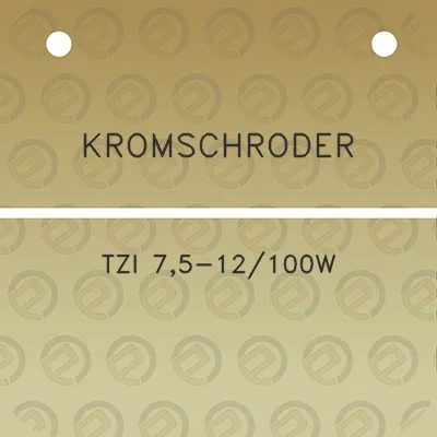 kromschroder-tzi-75-12100w