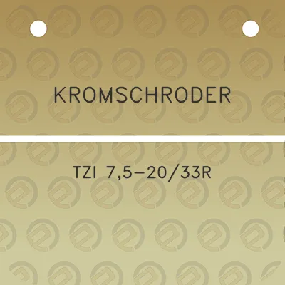 kromschroder-tzi-75-2033r