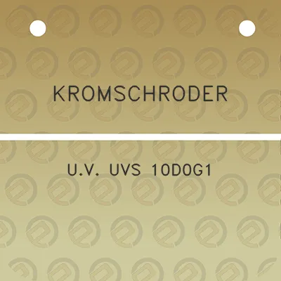 kromschroder-uv-uvs-10d0g1