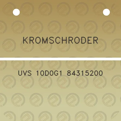 kromschroder-uvs-10d0g1-84315200