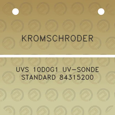 kromschroder-uvs-10d0g1-uv-sonde-standard-84315200