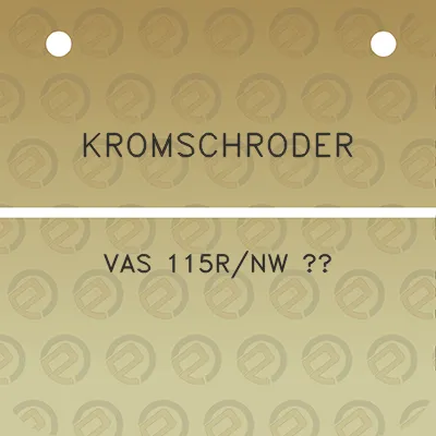 kromschroder-vas-115rnw-12