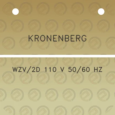 kronenberg-wzv2d-110-v-5060-hz