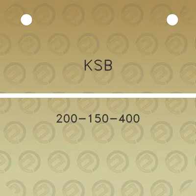 ksb-200-150-400