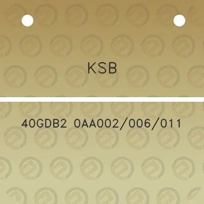 ksb-40gdb2-0aa002006011