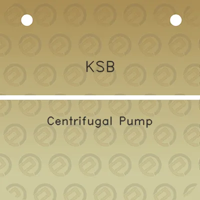 ksb-centrifugal-pump