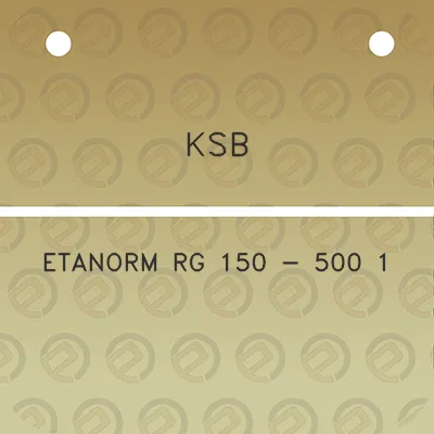 ksb-etanorm-rg-150-500-1