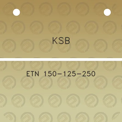 ksb-etn-150-125-250