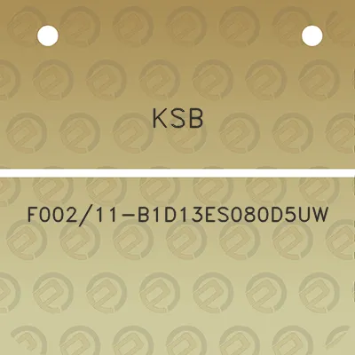 ksb-f00211-b1d13es080d5uw