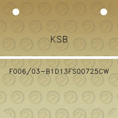 ksb-f00603-b1d13fs00725cw