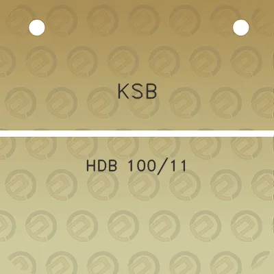 ksb-hdb-10011