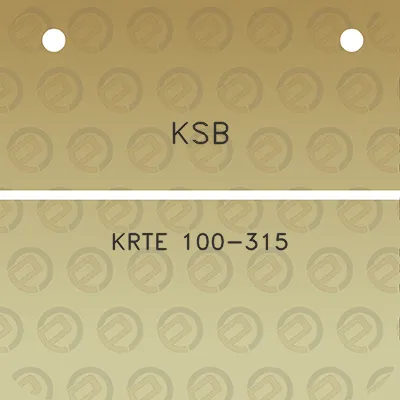 ksb-krte-100-315