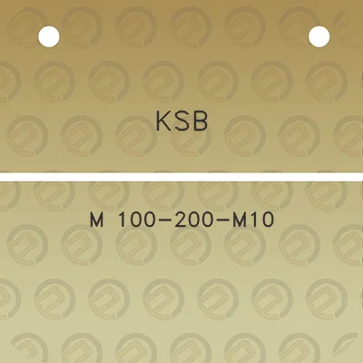 ksb-m-100-200-m10