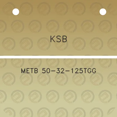 ksb-metb-50-32-125tgg