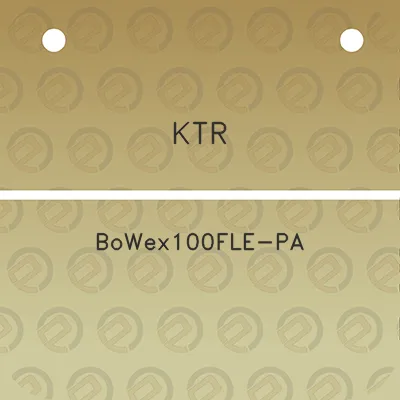 ktr-bowex100fle-pa