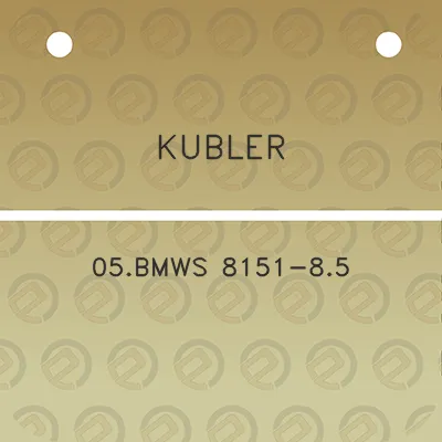 kubler-05bmws-8151-85