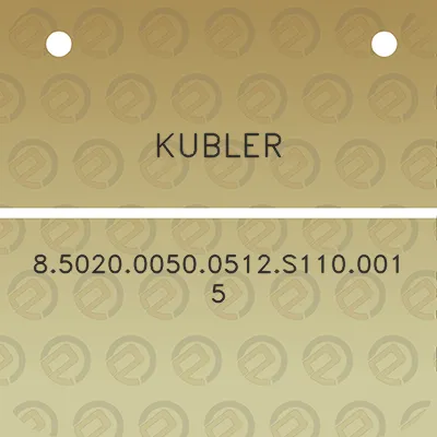 kubler-8502000500512s1100015