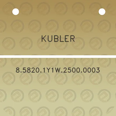 kubler-858201y1w25000003