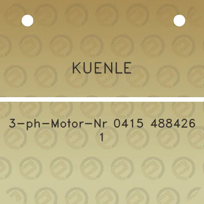 kuenle-3-ph-motor-nr-0415-488426-1