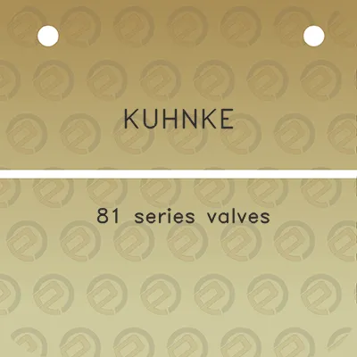 kuhnke-81-series-valves