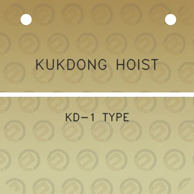 kukdong-hoist-kd-1-type