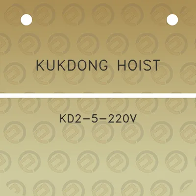 kukdong-hoist-kd2-5-220v