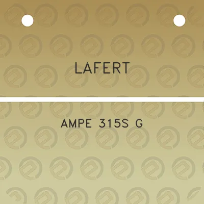 lafert-ampe-315s-g