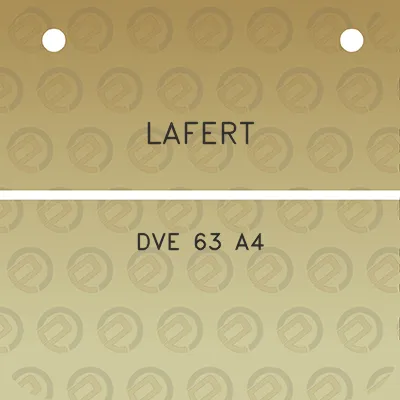 lafert-dve-63-a4