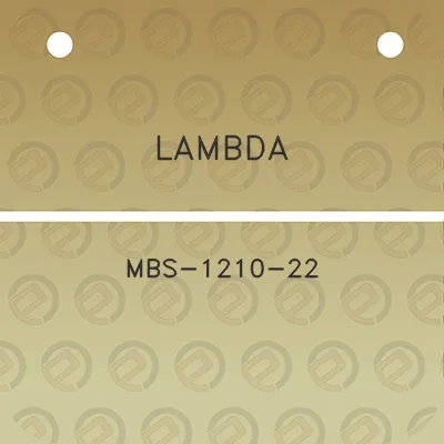 lambda-mbs-1210-22