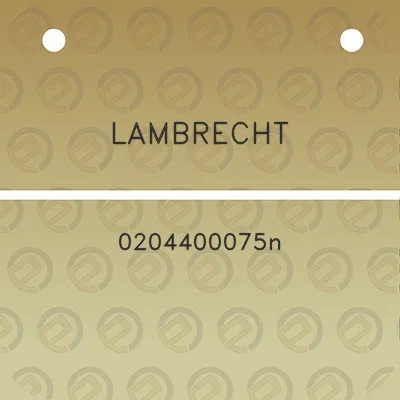 lambrecht-0204400075n