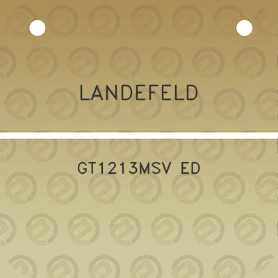 landefeld-gt1213msv-ed