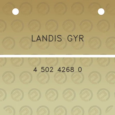 landis-gyr-4-502-4268-0