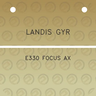 landis-gyr-e330-focus-ax