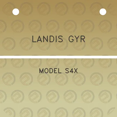 landis-gyr-model-s4x