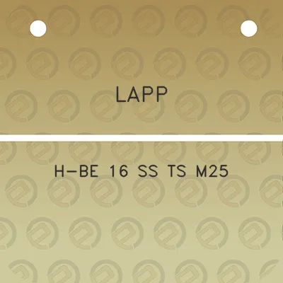 lapp-h-be-16-ss-ts-m25