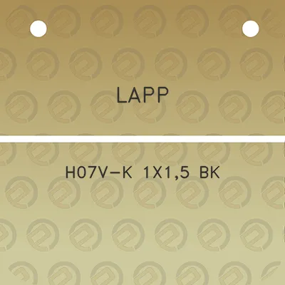 lapp-h07v-k-1x15-bk