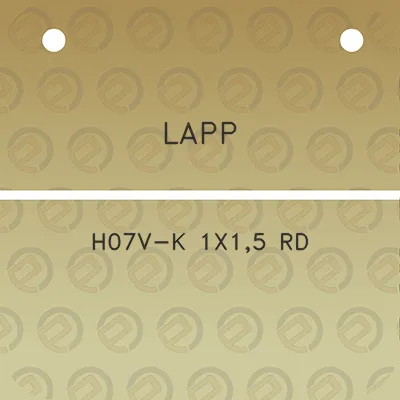 lapp-h07v-k-1x15-rd