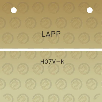 lapp-h07v-k